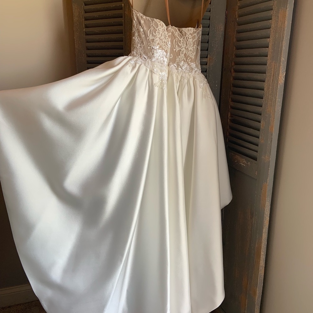 White Prom Dress - Picture 3 of 8
